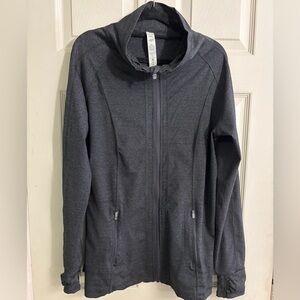 Earth Yoga Recycled Sustainable Ethical Charcoal Zip-Up Athletic Yoga Jacket